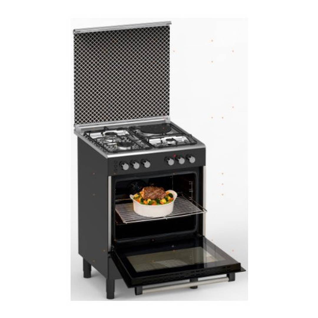 [HAIER] HFS603G1E86GOBS ; 60 cm. 3 Gas 1 Electric, 86 L. Gas Oven