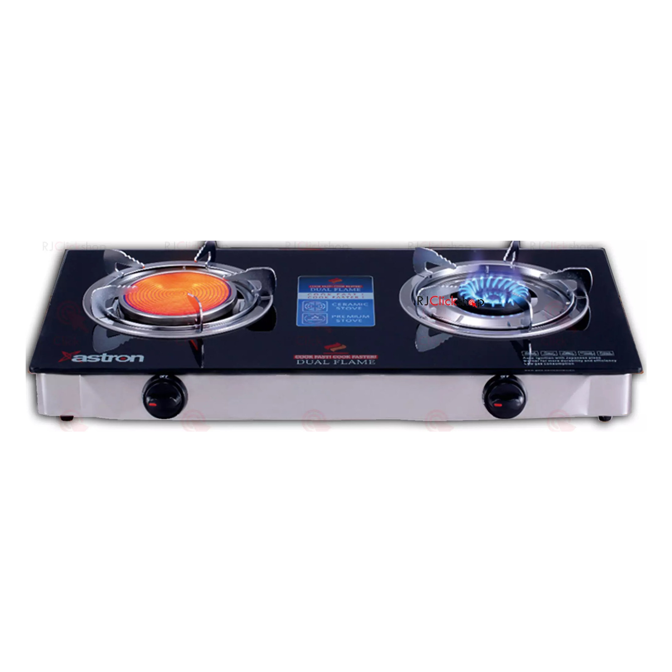 Dual Flame Astron Double Burner Gas Stove [ASTRON] DUAL FLAME